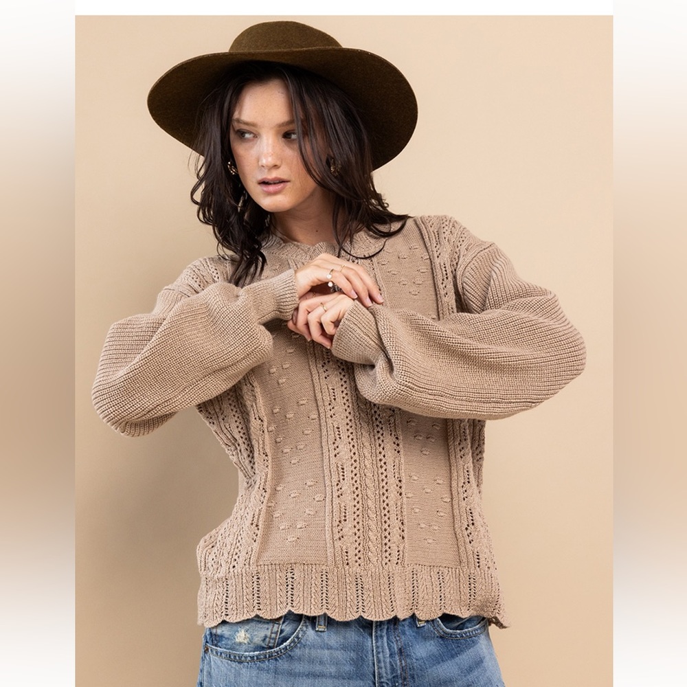 17 Boho Embroidery Sweater Top